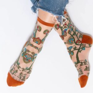 Tree of Life Sheer Crew Sock