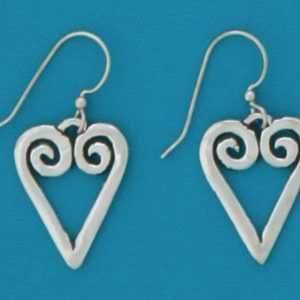 Swirl Open Heart Earrings