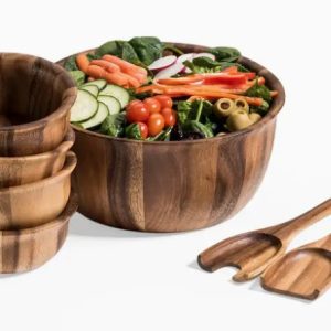 Large Salad Bowl with Servers