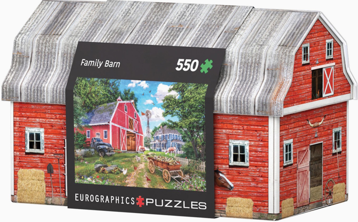 Family Barn Tin & Puzzle