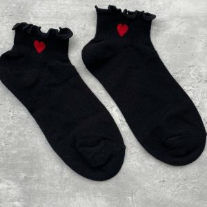 Red Heart Socks-Black
