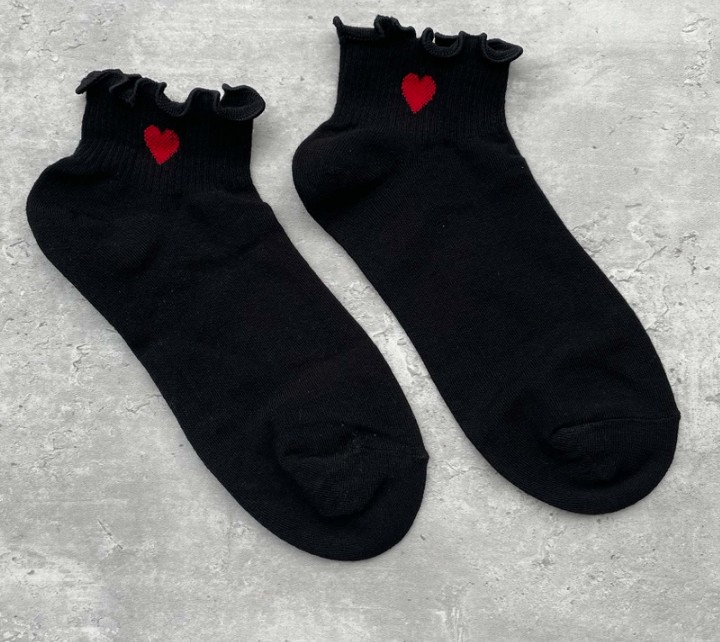 Red Heart Socks-Black