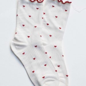 Mini Heart Ruffle Cotton Blend