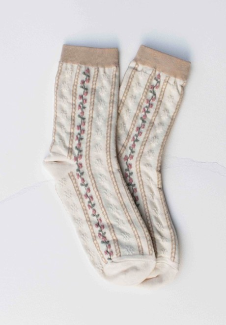 Vintage Stripe Floral Cotton