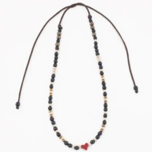 Tagua Heart Necklace - Red