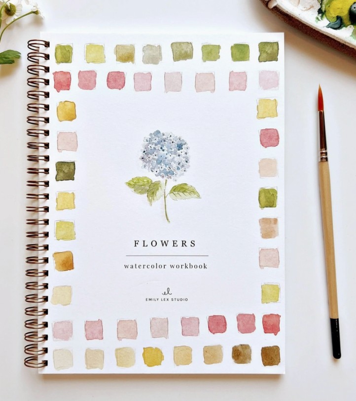 Flowers Watercolor Workbook