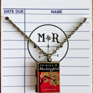 Mockingbird Book Locket-Red