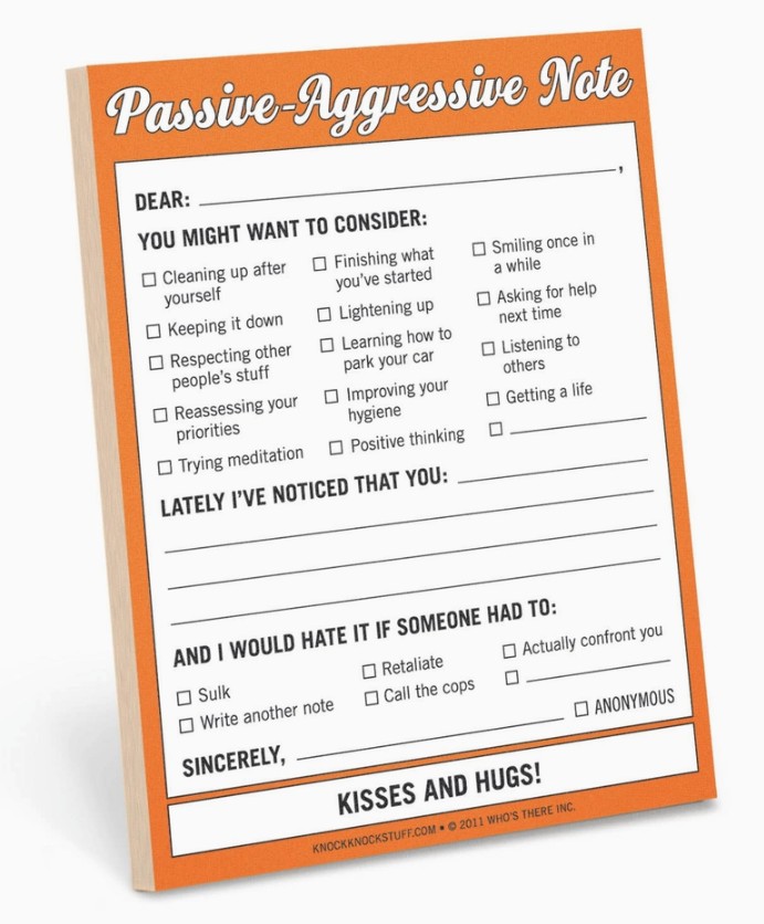 Passive-Aggressive Nifty Note