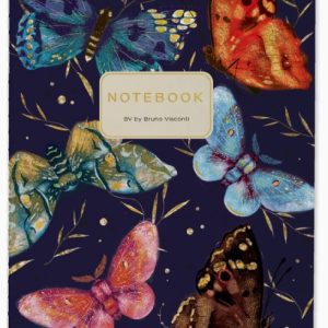 Butterflies On Blue A5 Notebook