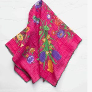 Cecilia Floral Scarf - Hot Pink