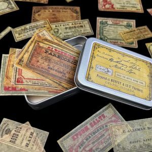 Apothecary Labels Sticker Tin