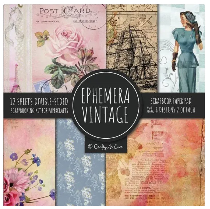 Ephemera Vintage 8x8 Paper