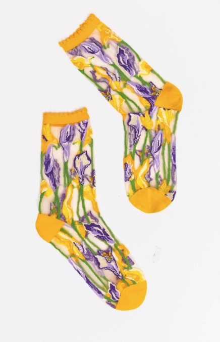 Calla Lily Ruffle Sheer Crew