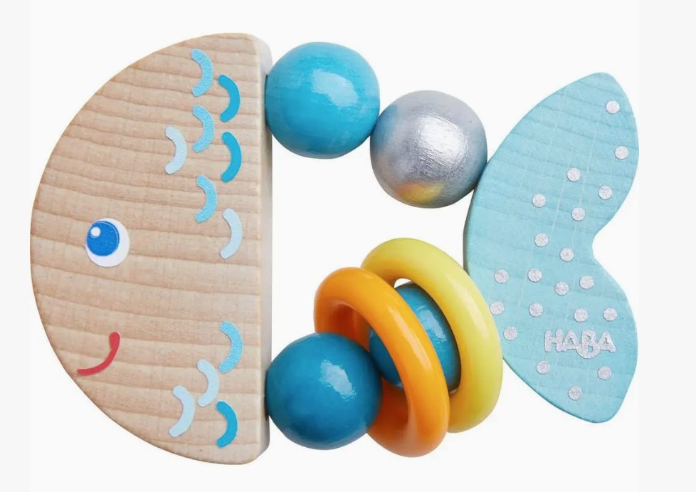 Rattlefish Wooden Baby Rattle