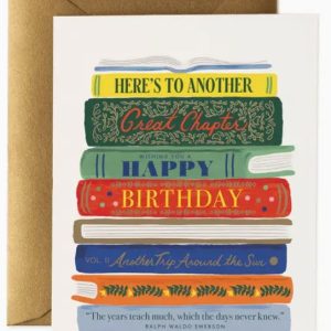 Book Stack Birthday Card