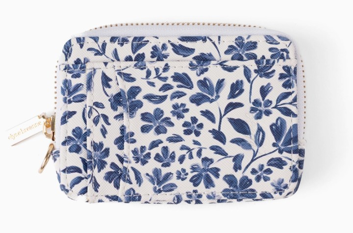 Floral Zip Wallet Porcelian