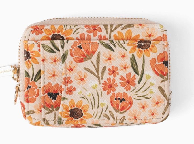 Floral Zip Wallet Sunny Poppies