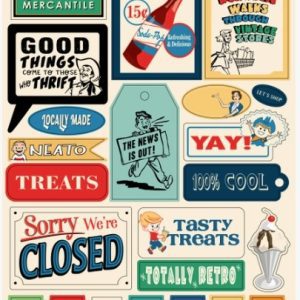 Mercantile 6x13 Chipboard Words