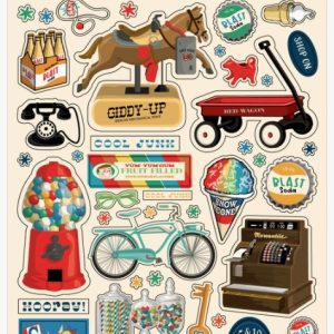 Mercantile Puffy Stickers