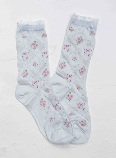 Floral Ribbon Blue