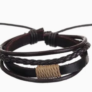 Ridgeland Leather Tie Bracelet