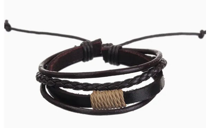 Ridgeland Leather Tie Bracelet
