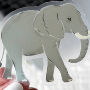 Clear Elephant Sticker