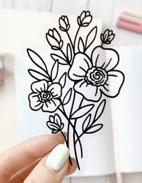 Line Bouquet Sticker