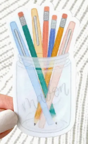 Pens and Pencils Mason Jar