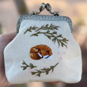Fox Embroidered Coin Purse