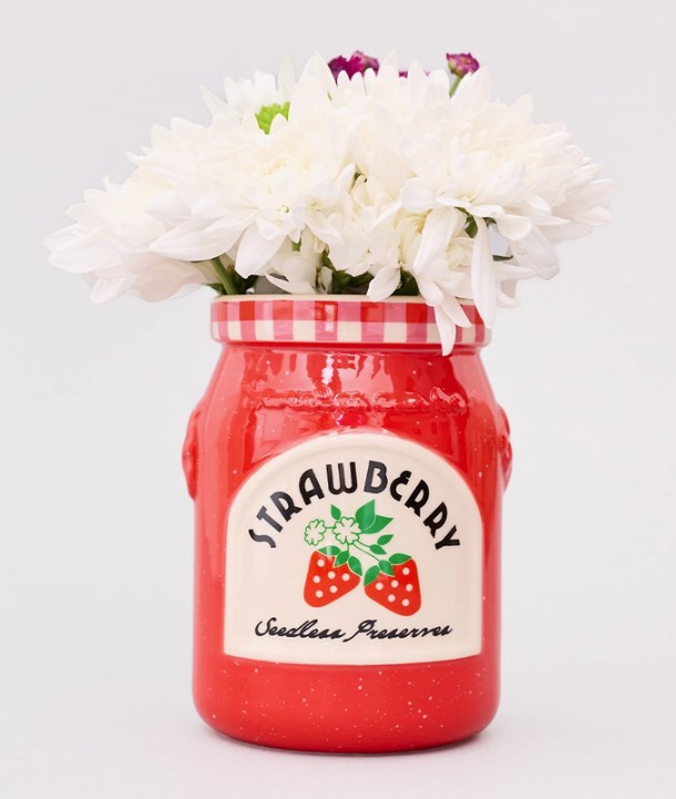 Ceramic Vase, Strawberry Jam