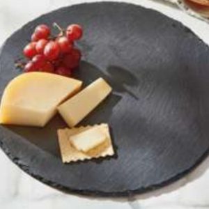 Slate Round Serving Board Black