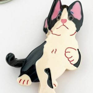 Playful Cat Hair Claw Clip