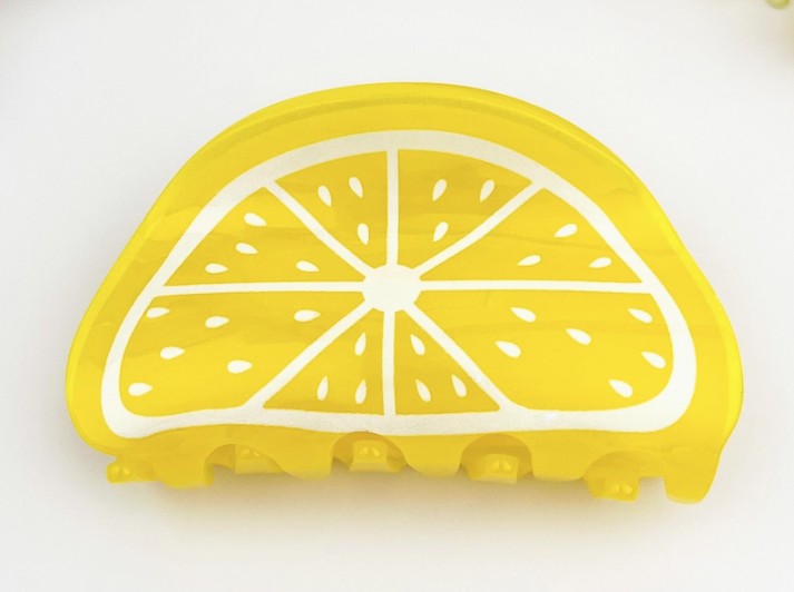 Yellow Lemon Hair Claw Clip