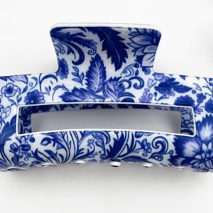 Blue & White Hair Claw Clip