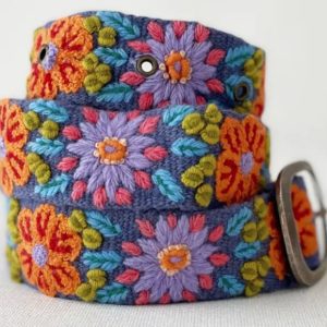 Prairie Flowers Wool Belt - M