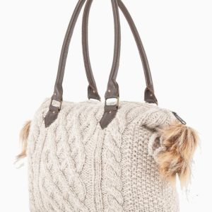 Brianna Wool Handbag Natural