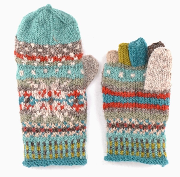 Jasper Wool Mitten - Aqua