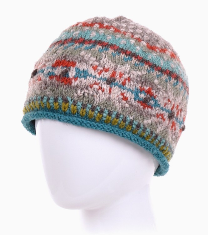 Jasper Wool Knit Beanie - Aqua