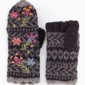Sadie Wool Mittens-Black
