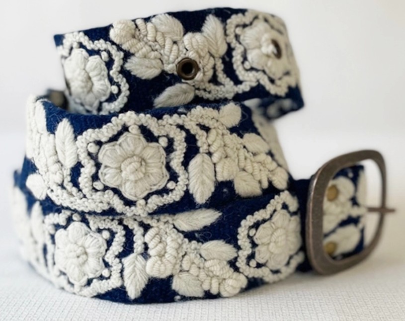 Two-Tone Wool Belt-L
